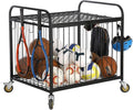 MyGift Large Capacity Metal Rolling Multi Sports Ball Cage Storage Hopper by MyGiftHome