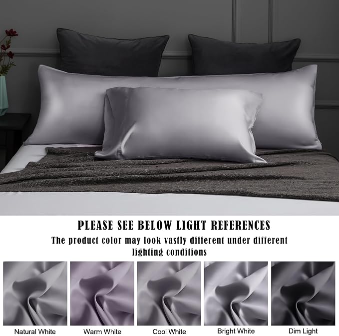 TELUS Pillow Cases Queen Size 2 Pack, Bamboo Rayon & Lyocell Pillowcase - Image 8