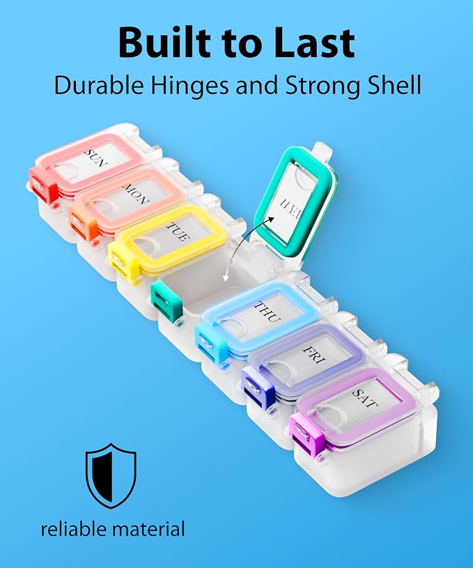 Weekly Pill Organizer 1 time a Day – Pill Box 7 Day - Image 9