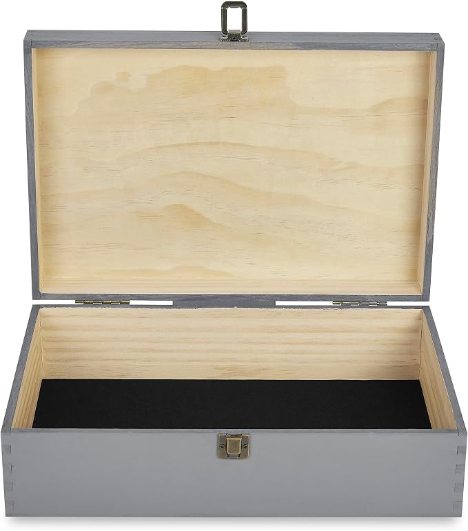 makerflo XL Grey Pine Wood Memory Box - Image 3