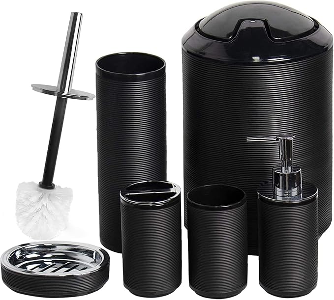 CERBIOR Bathroom Accessories Set 6 Piece Bath Ensemble Includes Soap Dispenser by CERBIOR