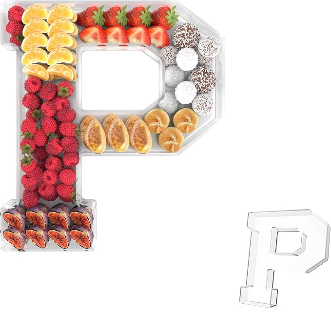 11" Acrylic Letter Charcuterie Tray, Charcuterie Letters Fillable Box by Tdsuco