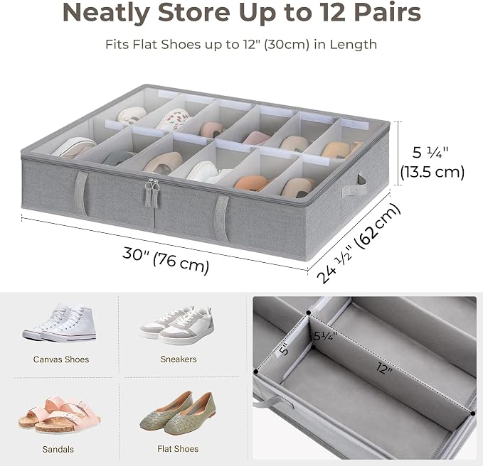StorageWorks Shoe Organizer for Closet, Fits up to 24 Pairs - Image 4