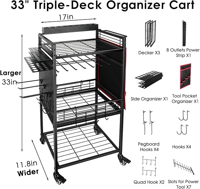 Garage Power Tool Organizer Cart - Image 3