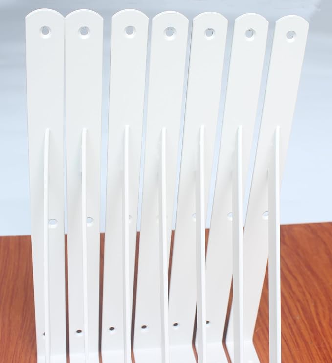 12 Pack L12 x H 8" White Heavy Duty Shelf Brackets - Image 6