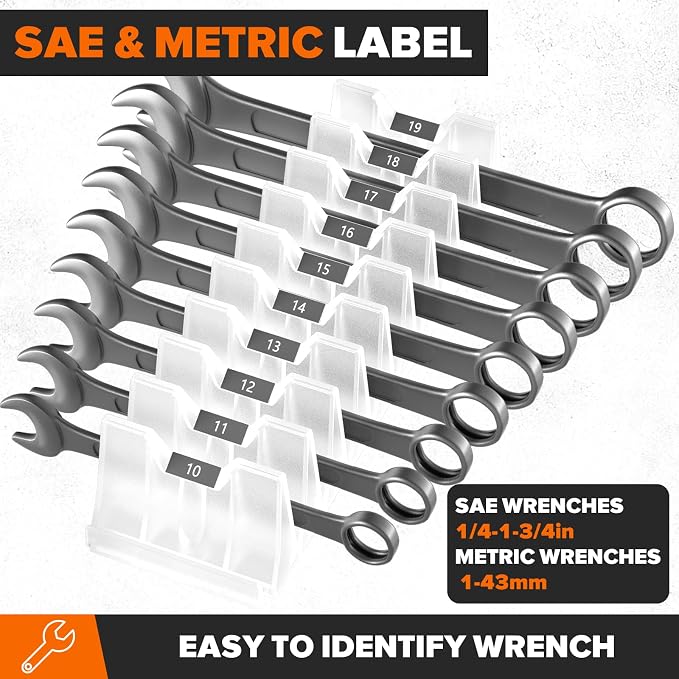 80PCS Modular Wrench Organizer Wrench Holder - Image 2
