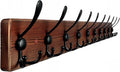 Large Coat Rack Wall Mount 38.6'' Rustic Wood Coat Rack Hook Long Coat Hooks by Homagic