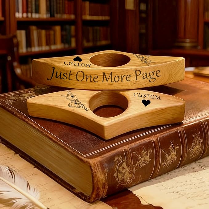 Personalized Book Page Holder Engraved Text - Image 4