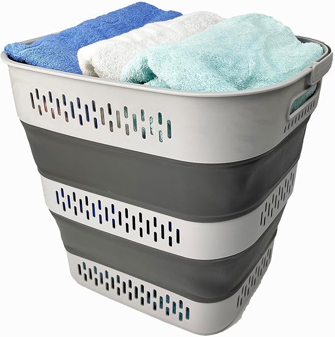 SAMMART 40L Collapsible Plastic Laundry Basket - Image 3