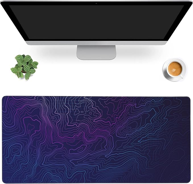 Gaming Mouse Mat Abstract Topography Large Mouse Pad Extended Mouse Pad Desk by MIOAOSRT