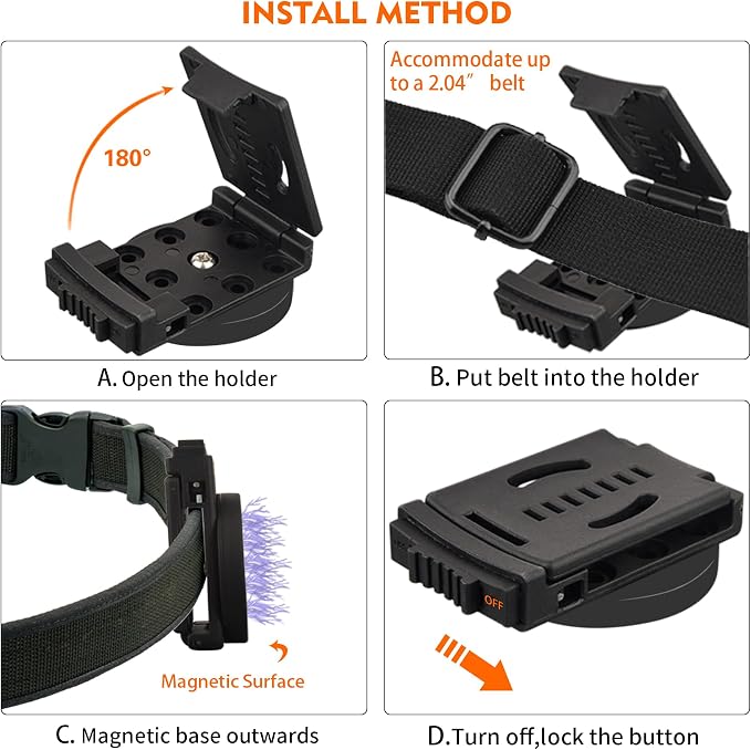 MUTUACTOR Tool Holster Belt Clip, Heavy-Duty Magnetic Tool Holder - Image 9