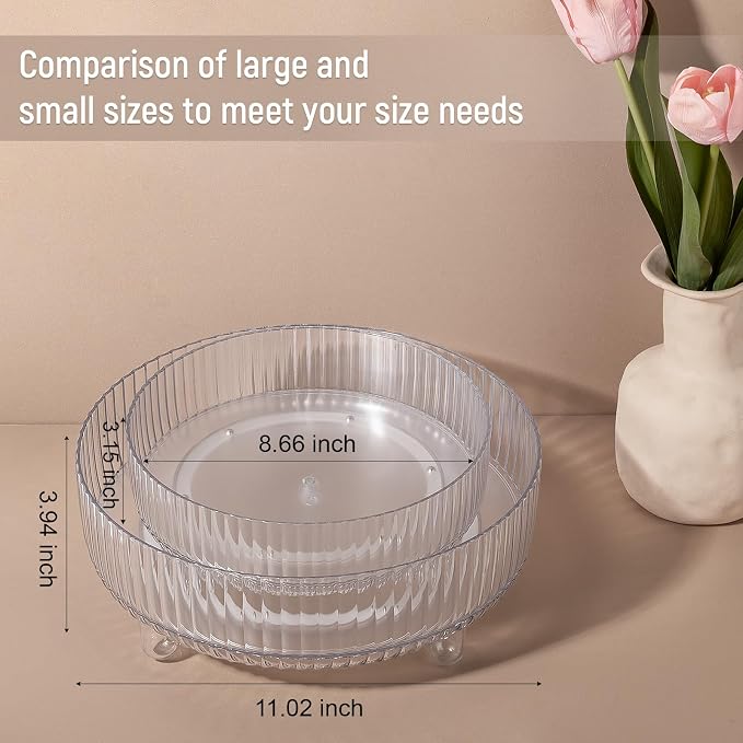 Anyoifax 360 Rotating Makeup Organizer Perfume Tray Skincare Holder Spinning - Image 3