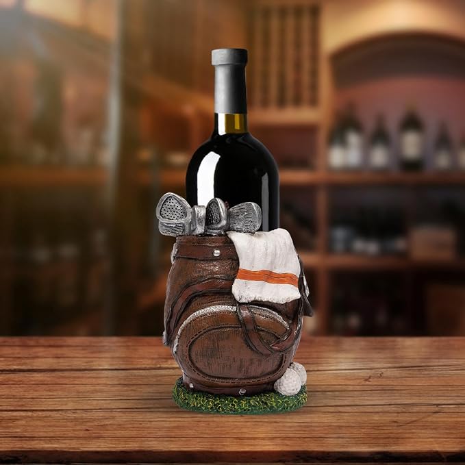 Golf Bag Wine Bottle Holder Decorative Bar Decor Single Bottle Holder - Image 2