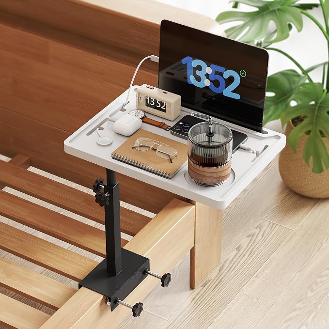 NiHome Height-Adjustable Bedside Shelf by NiHome