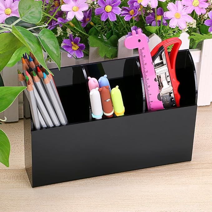 Hipiwe Wall Mount Remote Control Holder Clear Acrylic Media Organizer Storage - Image 5