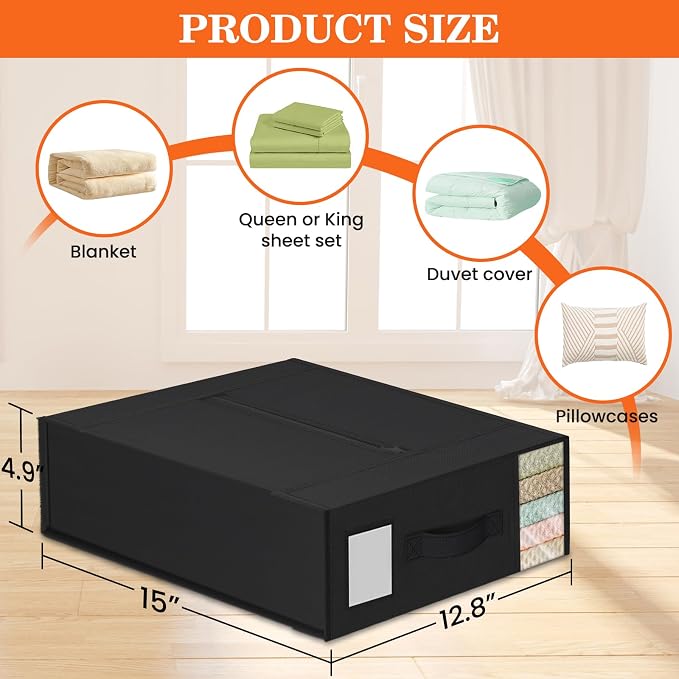 WOWBOX Sheet Organizers and Storage, Closet Bed Sheet Organizer Under Bed - Image 5