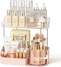 Rotating Makeup Organizer w/Makeup Brush Holder, 2 Tier Bathroom Countertop by Unknown