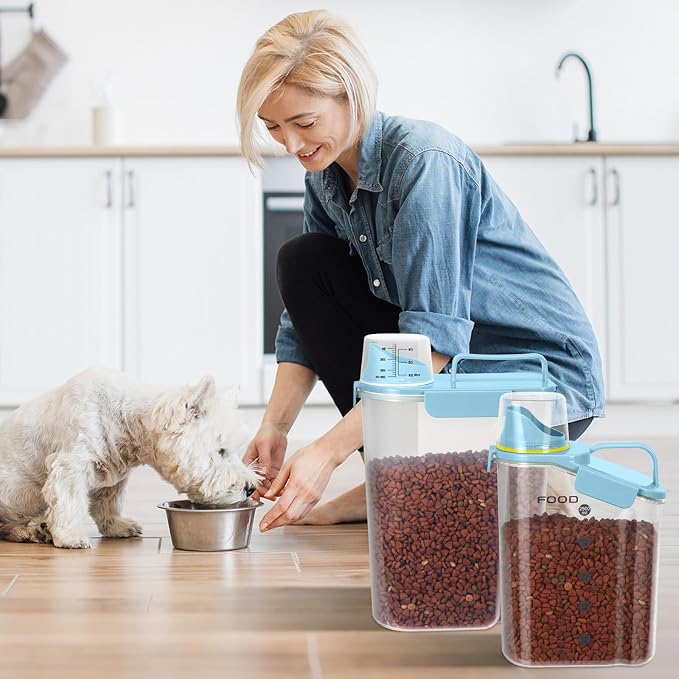 Dog Food Storage Container, Upgraded Large Nozzle BPA-free, 3-5 LBS Plastic Pet - Image 6