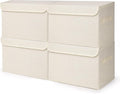 Large 22 Quart Linen Fabric Foldable Storage Bin Cube Organizer Basket by Bagnizer