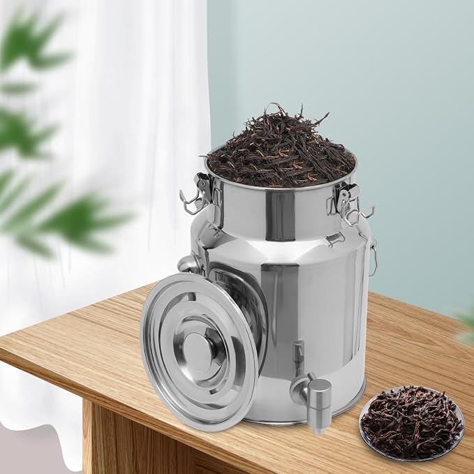 Milk Can Barrel Stainless Steel Beverage Drink Dispenser Large Capacity Storage - Image 5