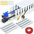 Wire Duct Kit, Open Slot Cable Management Raceway, 123in Track Desk Channel by UMTELE