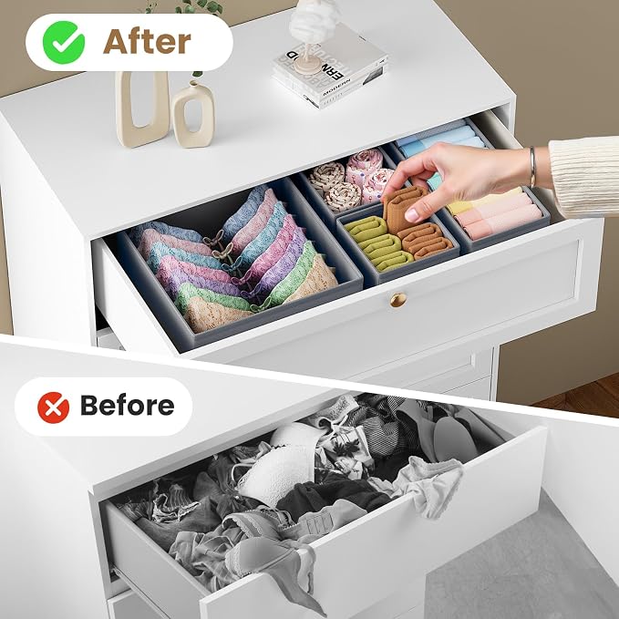 Drawer Organizer Clothes, 16 Pack Drawer Organizers and Underwear Organizer - Image 6