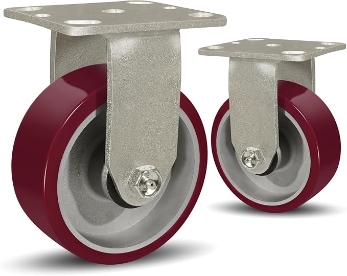SY America 5" X 2" Casters Wheels, Heavy Duty Industrial Casters，Polyurethane by SYAmericaIndustrialCasters