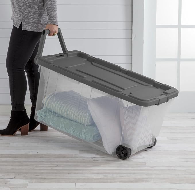 160 Qt Durable Clear Storage Box, Storage Bins - Image 7