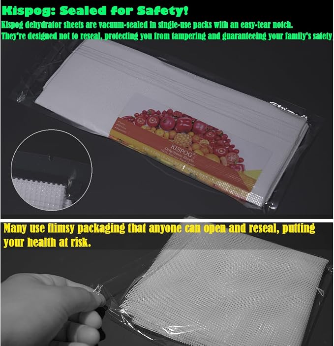 Dehydrators Tray Liners: 10-Pack 14x21 inch Mesh Silicone Dehydrator Sheets - Image 5