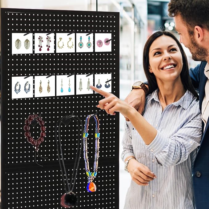 Eastern Tree 2.5'x 6' Metal Pegboard Display Stand - Image 5
