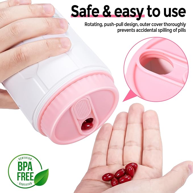 Betife Extra Large Supplement Organizer, Weekly Pill Organizer Bottle, Daily - Image 7