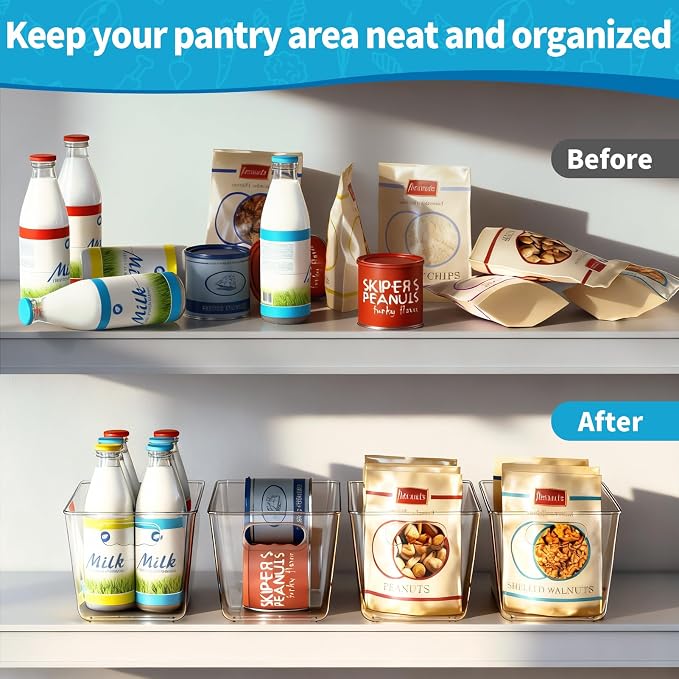 Clear Pantry Organizer Bins, Plastic Organizers & Storage Containers, Cabinet - Image 7