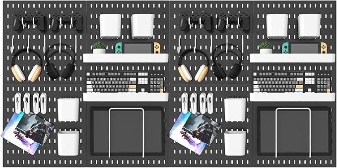 Pegboard Combination Kit, 25.2" x 50.4" Wall Mounted Storage Set by MULSAME
