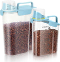 Dog Food Storage Container, Upgraded Large Nozzle BPA-free, 3-5 LBS Plastic Pet by LEAWALK
