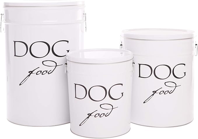 Harry Barker Pet Food Storage Collection, Classic White Food Storage - Image 2