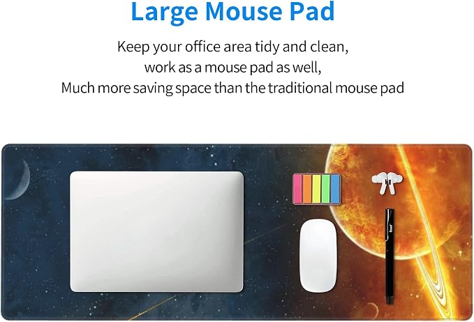 Cosmic Planet Comet Large Mouse Pad, Gaming Desk Mat, XL Keyboard Desk Pad Mat - Image 7