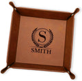 Personalized Valet Tray, Custom Engraved Leather Keys Tray by YayPersonalizedGifts