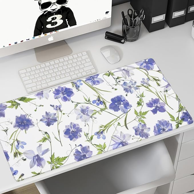 Gaming Mouse Mat Purple Flower Large Mouse Pad Extended Mouse Pad Desk Mat - Image 7