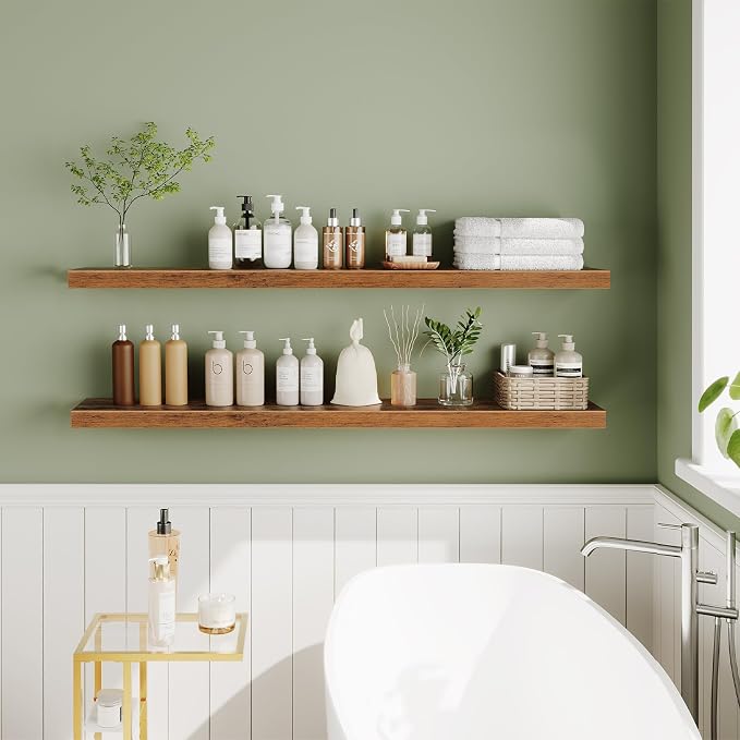 HOOBRO Floating Shelves for Wall, Wall Mounted Shelf Set of 2, for Wall in - Image 7