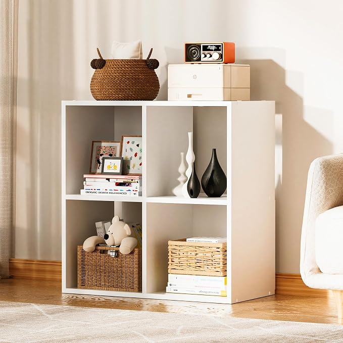 COMHOMA 4 Wood Cube Storage Organizer by ComHoma
