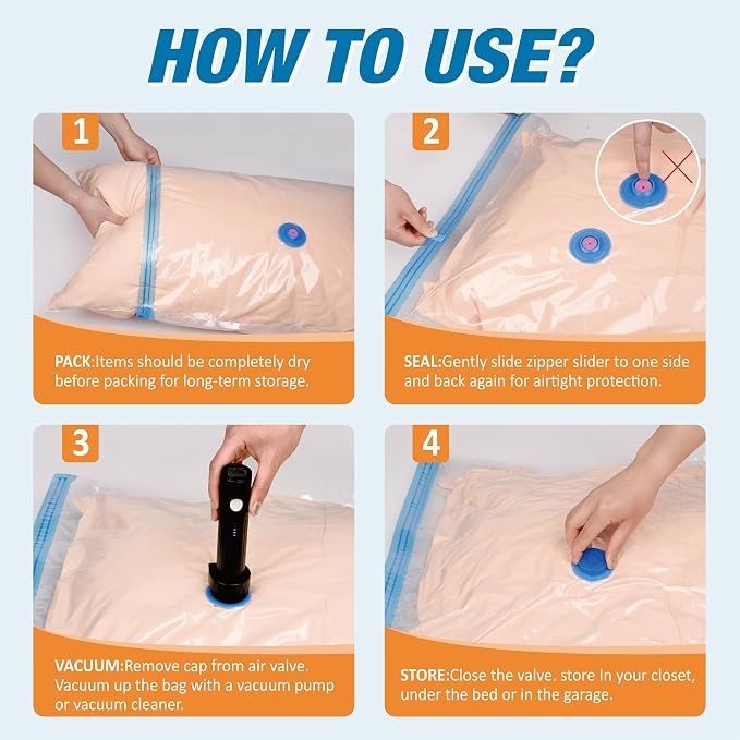 12 Pack Travel Vacuum Storage Bags - Image 6