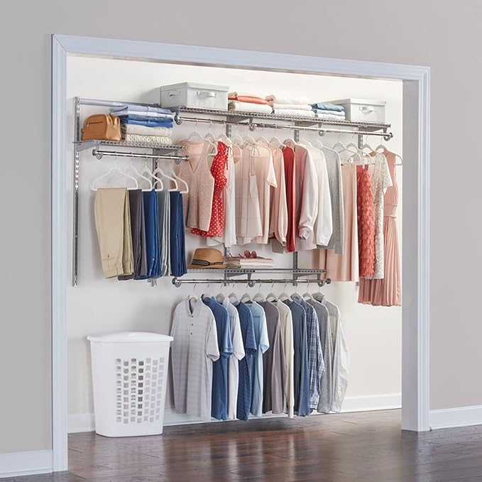 Rubbermaid Configurations Custom Closet Kit 4-8 Ft. Adjustable Metal Wire - Image 5