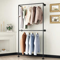 Industrial Pipe Clothing Rack Wall Mounted Garment Rack, Laundry Room by IronJiaZu