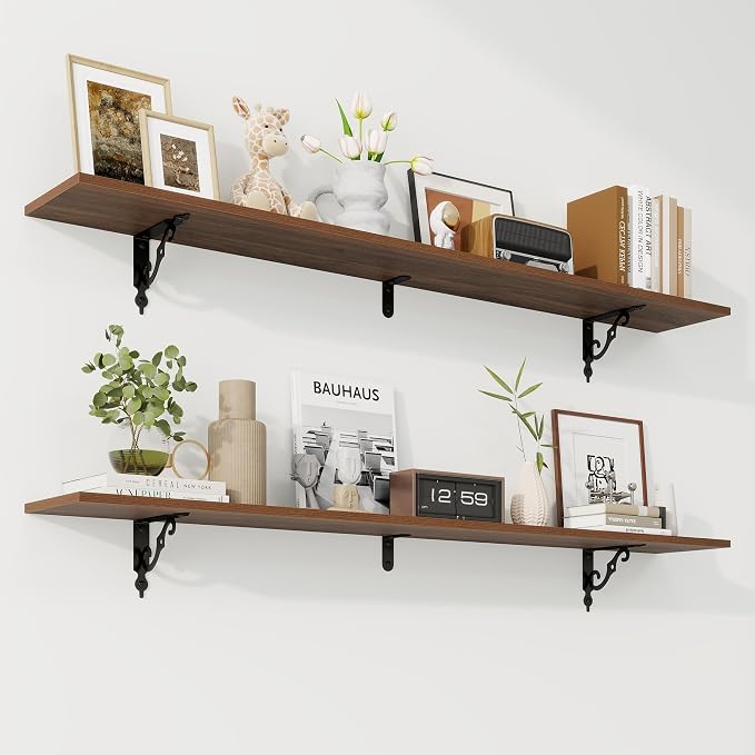 RICHFOCUS Floating Shelves for Wall Decor, 55.1W x 8D Shelves Set of 2 by Unknown