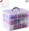 VTG Bead Organizer Box, 3-Tier Bead Storage Containers Portable Organizer and by Unknown