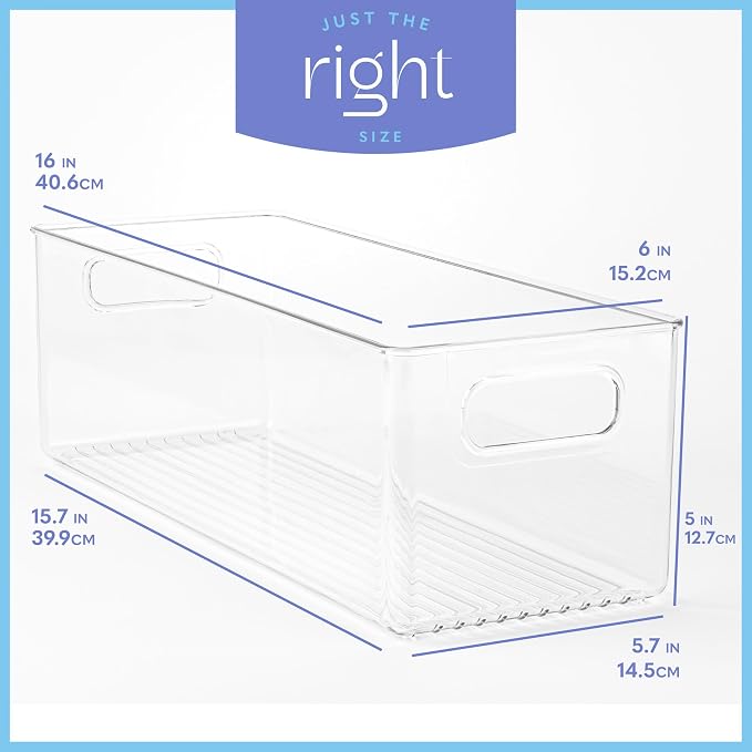 primebox Plastic Food Storage 2 Pack Clear Container Bin - Image 3