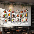 Wall Mount Wine Rack, 3-Tier Metal Oval Design Wine Rack Wall Mounted, Wine by AMHRICHO