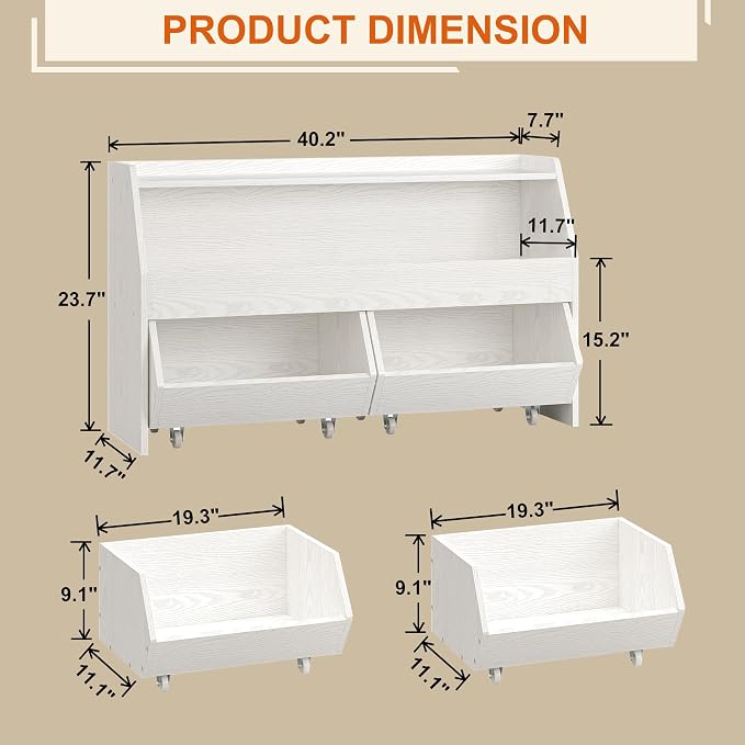 Toy Storage Organizer for Kids, Toy Storage Cabinet - Image 3