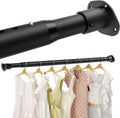 Closet Rods for Hanging Clothes, 16.5 to 102 Inches Adjustable Closet Rod by MIUVIBENI