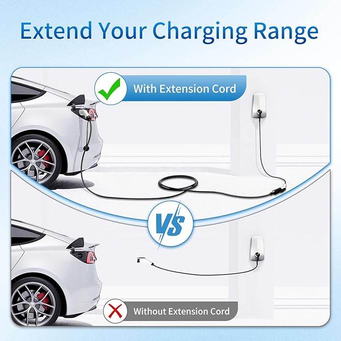 32A 21FT J1772 EV Extension Cable, Level 2 EV Charger Extension Cord, - Image 5
